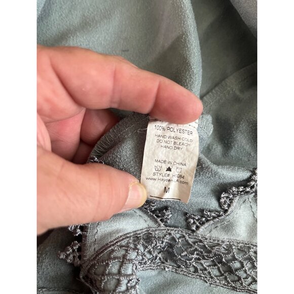 Hayden Los Angeles blue open front cardigan size Medium - Picture 5 of 6